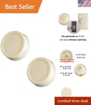Rrkiv Slim Ivory Knobs 1/4" High, Perfect For R-series Dimmers (2 Pcs). Fixed Price $12.99.