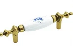 Belwith Hickory Cabinet Pull English Cozy White Porcelain Blue Floral P64BF (79). Fixed Price $5.00.