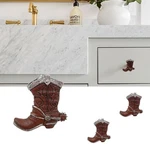 Western Cowboy Vintage Drawer Pulls Rustic Shoes Boots Resin .... Fixed Price $30.34.