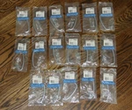 Lot Of 17 Amerock BP979-26D Brushed Chrome 4" Ctr. Wire Pull Cabinet Handles. Fixed Price $39.00.