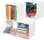 Deflecto Single Tilt Bins, 5.2" X 5.54" 4.65", White, 4-PIECES (421103CR). Fixed Price $46.70.