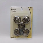 Symmetry Weave Knobs Antique Silver Metal Cabinet Drawer Pull 5 Pack New. Fixed Price $17.99.