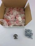 Box Of 25 Cabinet Drawer Knob Pull 1-1/4" Solid Brass Pewter Finish. Fixed Price $42.17.