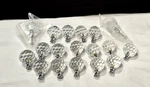 18 - Clear Faceted Round Glass Crystal Prism Knobs Drawer Pulls 1.5" Never Used.. Fixed Price $25.00.