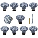 Bivethoi 10PCS Blue Cabinet Knobs - 1.3 Inch / 34MM Ceramic Decorative Drawer.... Fixed Price $22.78.