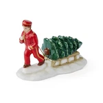 Spode Christmas Tree Bell Hop Figural Decor - Miniature Village Holiday Figurine. Fixed Price $22.00.