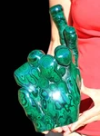 Museum Lb 10.75" Top Quality Polished Bull's Eye Malachite, Congo! M917. Fixed Price $1850.00.