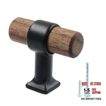 Piutouyar 4 Pack Walnut Cabinet Pulls, Single Hole Wood Drawer Black. Fixed Price $22.75.