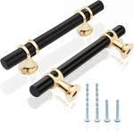 Leifeny 8 Pack Matte Black Cabinet Pulls, And Gold 3 Inch. Fixed Price $26.99.