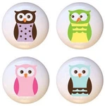 Set Of 4 Owls Hoot Ceramic Drawer Pulls Dresser Cabinet Knobs. Fixed Price $15.96.