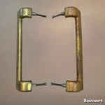Vintage Art Nouveau Door Handles Solid Brass Pulls Screws Patina. Fixed Price $195.95.