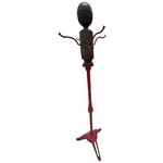 Heavy Vintage Cast Iron And Wood Coat Rack - Eclectic Or Farmhouse Industrial. Fixed Price $525.00.