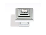 New Alno C213-CLR-PN #87 Solid Brass 1.25" Stacked Square Luxury Designer Cabine. Fixed Price $28.61.
