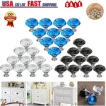 10 X Cabinet Knobs Drawer Crystal Glass Diamond Dresser Pulls. Fixed Price $9.48.