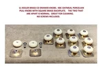 11 Vtg Keeler Co. Oatmeal Knobs/brass Bp Good For Those Who Redo Furniture. Fixed Price $48.99.