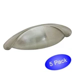 *5 Pack* Cosmas Cabinet Hardware Satin Nickel Cup Pulls #4198SN. Fixed Price $10.95.