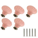 Pink Ceramic Knobs 10 Pack Flower Drawer Pulls Vintage Cabinet - Antique. Fixed Price $16.11.