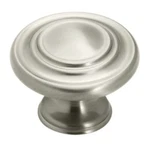Amerock Inspirations BP1586-G10 Satin Nickel 3/8" Ringed Cabinet Knob Pull. Fixed Price $6.78.