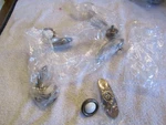 National Lock Antique Brass Cabinet Drawer Porcelain Round Pull Knob & Backplate. Fixed Price $15.99.