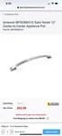 Amerock 12IN Appliance Pull BP29366G10. Fixed Price $30.00.