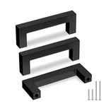 Goldenwarm 10 Pack Black Square Bar Cabinet 3 Inch Hole Centers, Matte. Fixed Price $28.99.