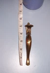Antique Brass Drawer Cabinet Pull National Lock 5 1/4" Thumb Grip 3792 New. Fixed Price $5.00.