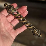 Vtg Allison Japan Twisted Brass Cabinet Drawer Pull Handle 6" Mcm Ornate Crown. Fixed Price $17.00.