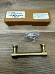 Signature Hardware 441723 Strasbourg 3-3/4 Inch Bar Cabinet Pull, Satin Brass. Fixed Price $14.99.