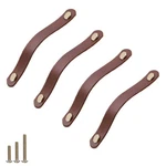 Esreake 4 Soft Genuine Leather Drawer Pulls Pack, 6.7" - Brown. Fixed Price $22.99.