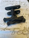 French Bar Door Knob Set Twisted Wroght Iron Black Spindle 2 Lever. Fixed Price $79.99.