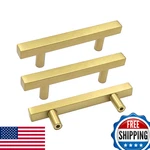 Goldenwarm Cabinet Pulls Brushed Brass Handles - LS1212GD90 Square. Fixed Price $94.23.