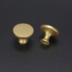 Goldenwarm Cabinet Knob Brushed Brass Round Drawer Pull 1.26IN Zinc ALLOY10 Pack. Fixed Price $26.09.