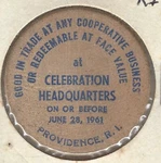 1961, Greater Providence, Rhode Island, 325TH Anniversary, Token, Wooden Nickel. Fixed Price $9.75.