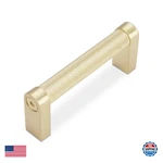 Povefonk 10-PACK 3" (76MM) Brushed Brass Knurled Cabinet Handles Gold Drawer Pul. Fixed Price $63.00.