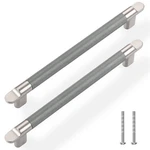 Trustmi Cabinet Pulls 5 Hole Centers: 7-1/2 Inches, Brushed Nickel + Grey. Fixed Price $23.99.