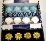 Home Essentials Ceramic Seashell Floral Gemstone Decorative Drawer Pull Knobs. Fixed Price $12.00.