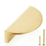 Qogrisun 5-PACK Solid Brass Half Moon Cabinet Pulls Gold Dresser Handles. Fixed Price $83.93.