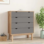 Drawer Cabinet Otta Brown&gray 30.1"X15.6"X35.4" Solid Wood Pine. Fixed Price $193.55.