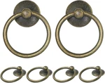 Zernmiarder 6PCS Antique Brass Drop Ring Drawer Pulls, Vintage Cabinet Hand. Fixed Price $12.49.