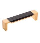 Belwith Keeler Fuse Pull Handle, 128MM C/c Brushed Golden Brass Black Wood. Fixed Price $19.90.
