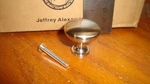 #30 Thirty Genuine Jeffrey Alexander Brushed Satin Nickel Cabinet Knobs 3910SN. Fixed Price $26.00.