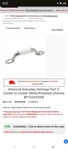 Amerock BP76245-26W Polished Chrome 3"CC Arch Handle Pull W/white Ceramic Center. Fixed Price $6.87.