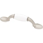 (25-PACK) 3" White Ceramic Insert Pull Satin Nickel. Fixed Price $79.24.