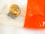 Vintage Amerock Brass Metal Mid Century Cabinet Drawer Inlaid Circle Pull Knob. Fixed Price $8.99.