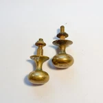 Lot Of 2 Antique Solid Brass Door Drawer Cabinet Round Knob Pulls Screws. Fixed Price $28.00.