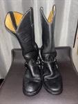 Doble Mens Western Biker Cowboy Black Leather Harness Pull On Boots 6M. Fixed Price $69.77.