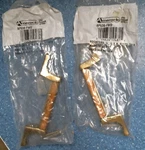 Amerock Brass Bar Pull W/ Wood Center Lot Of 2 (BP630-FWD) Fs. Fixed Price $12.00.