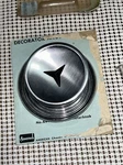 Vintage Nos Chrome 1/2 Cabinet Knob Black Mercedes Star Amerock #4491. Fixed Price $25.00.