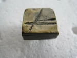 Du Verre Jeff Goodman Square Brass Tone Aluminum Cabinet Door / Drawer Pull Knob. Fixed Price $10.00.