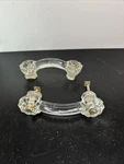 2 Drawer Pull Clear Depression Glass Cabinet Handle Vintage Furniture 4 Is. Fixed Price $9.99.